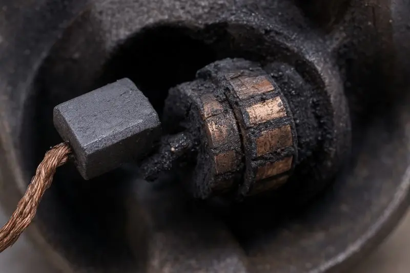 Sinais de desgaste do carvão